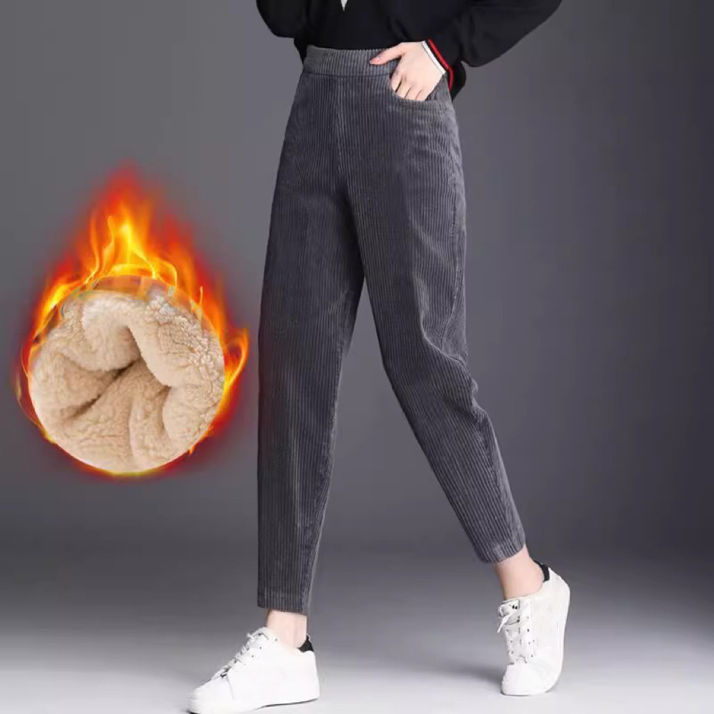 1pcs Women Autumn Winter Plush - Corduroy Pant Warm review and price