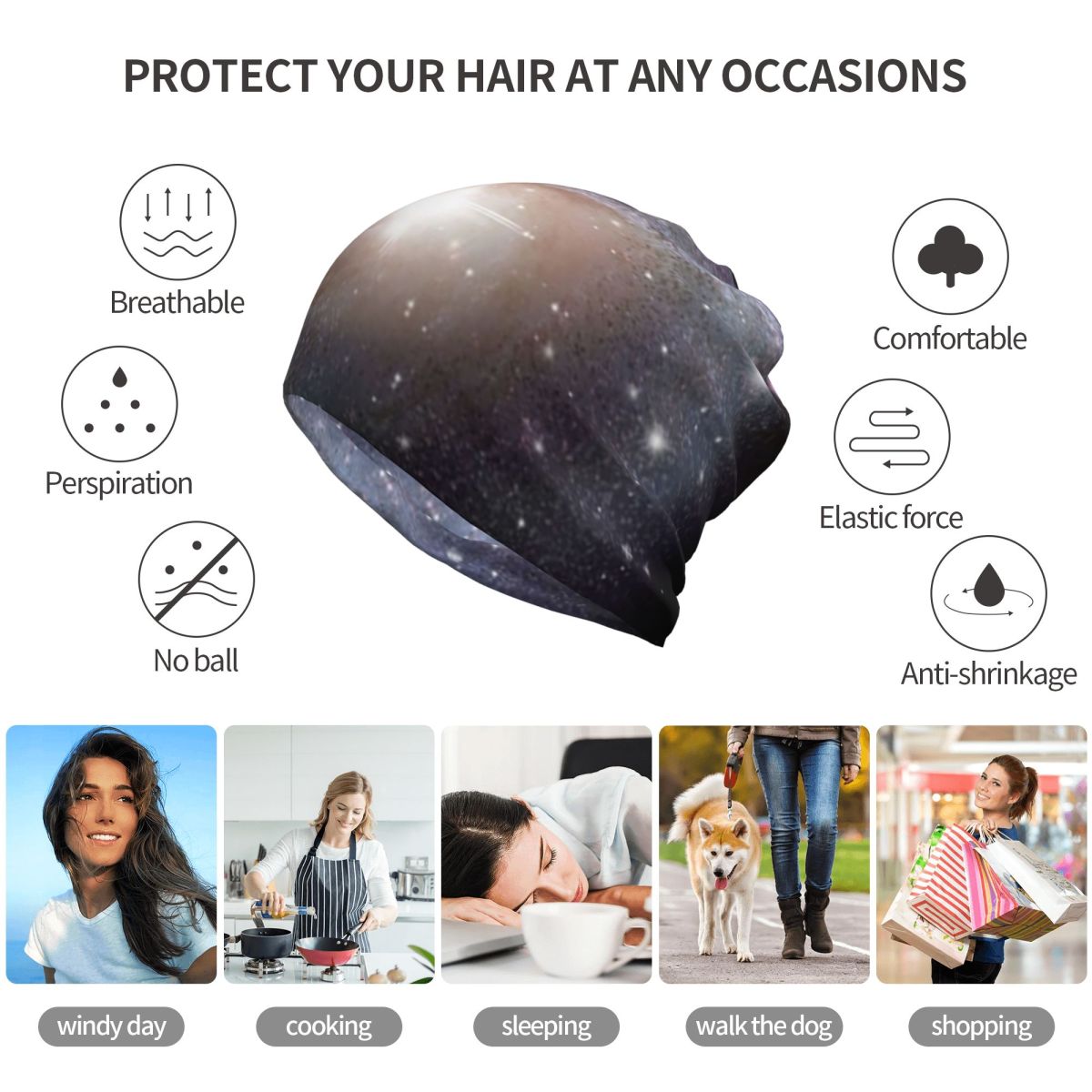 Cloak Galaxy Universe Planets  - Knit Beanie Hat Warm review and price